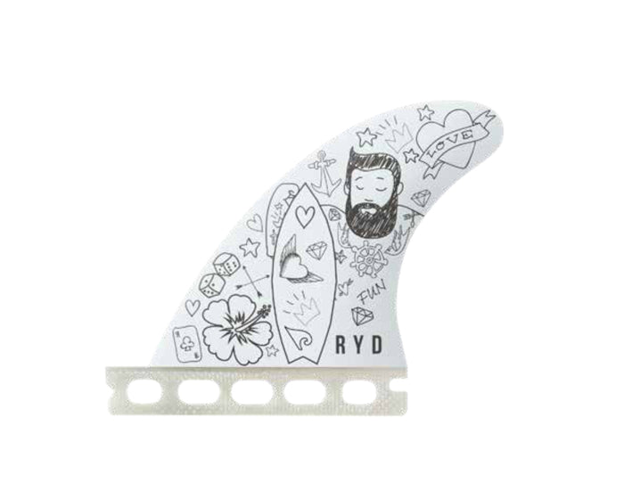 RYD Hank Dude thruster fin, Grom size, Everyday range, Honeycomb construction