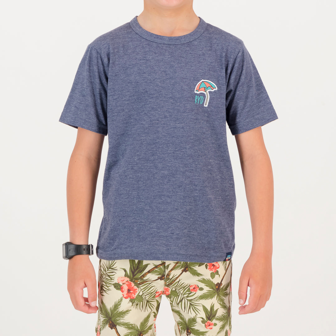 RYD T-Shirt - Kids - Beach Party - Navy Melange