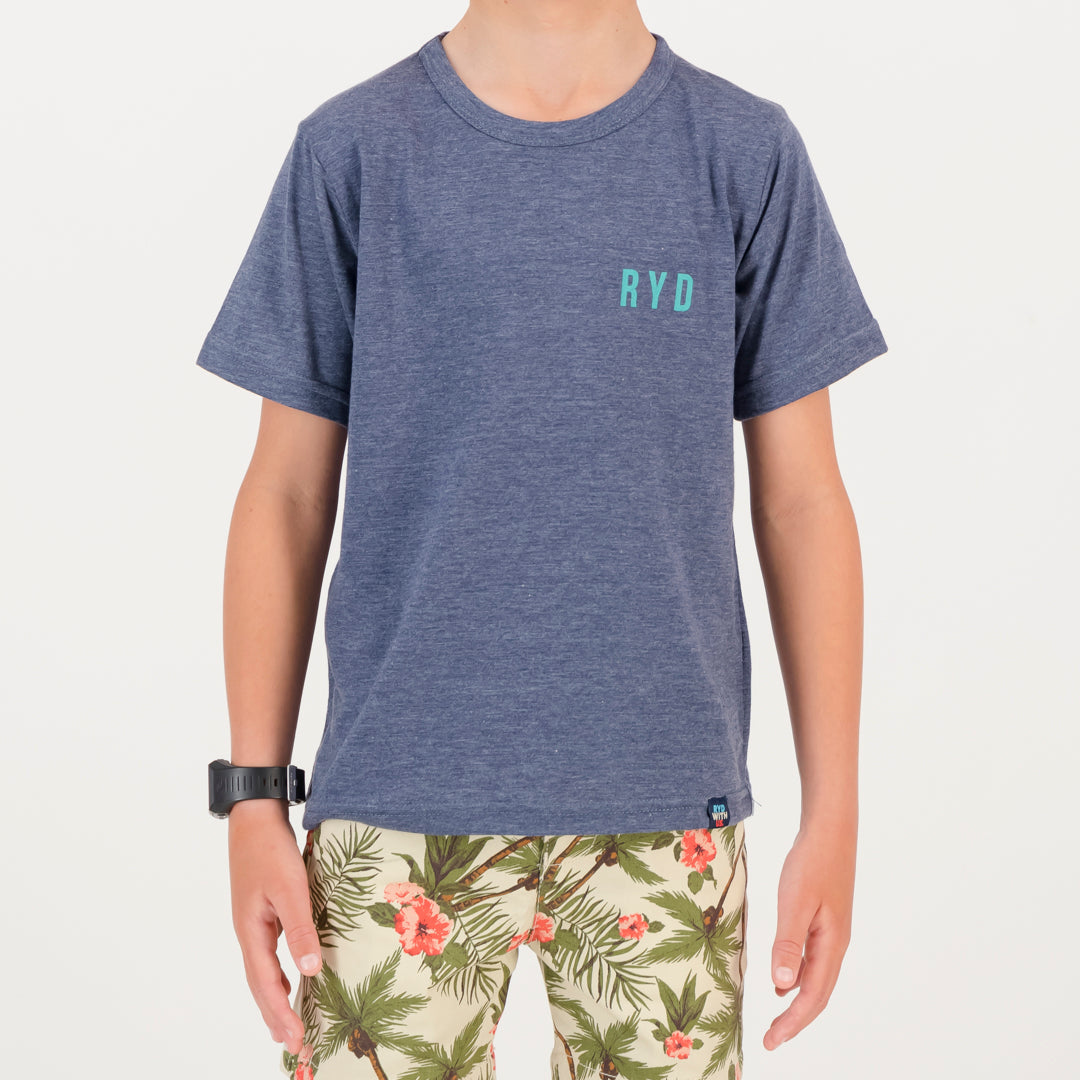 RYD T-Shirt - Kids - Quiver - Navy Melange