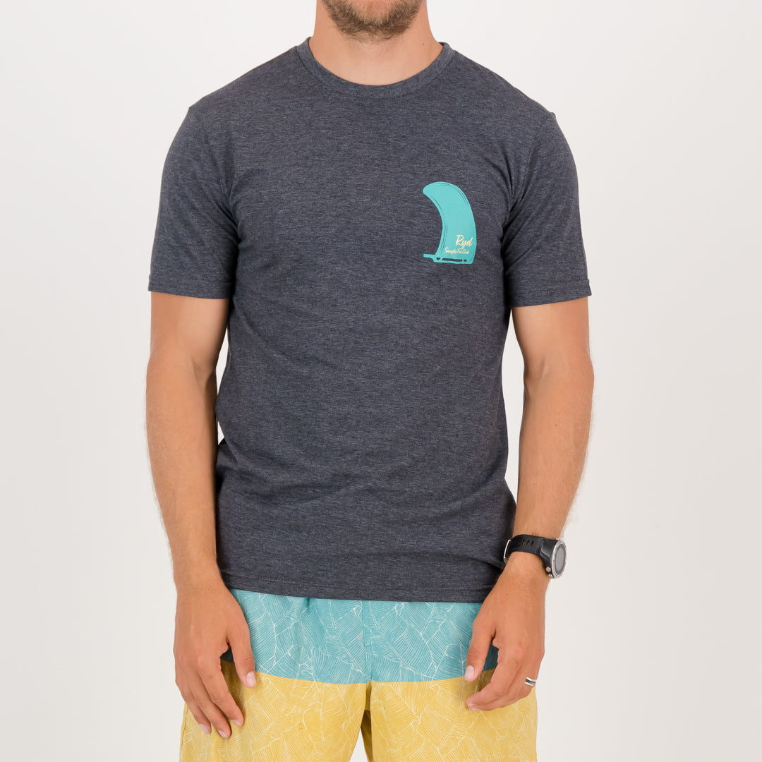 RYD T-Shirt - Mens - Single Fin - Charcoal Melange