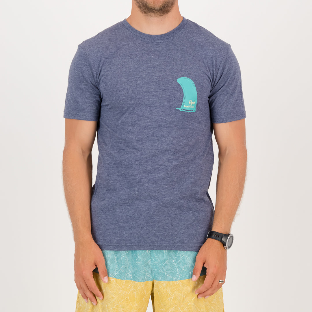 RYD T-Shirt - Mens - Single Fin - Navy Melange