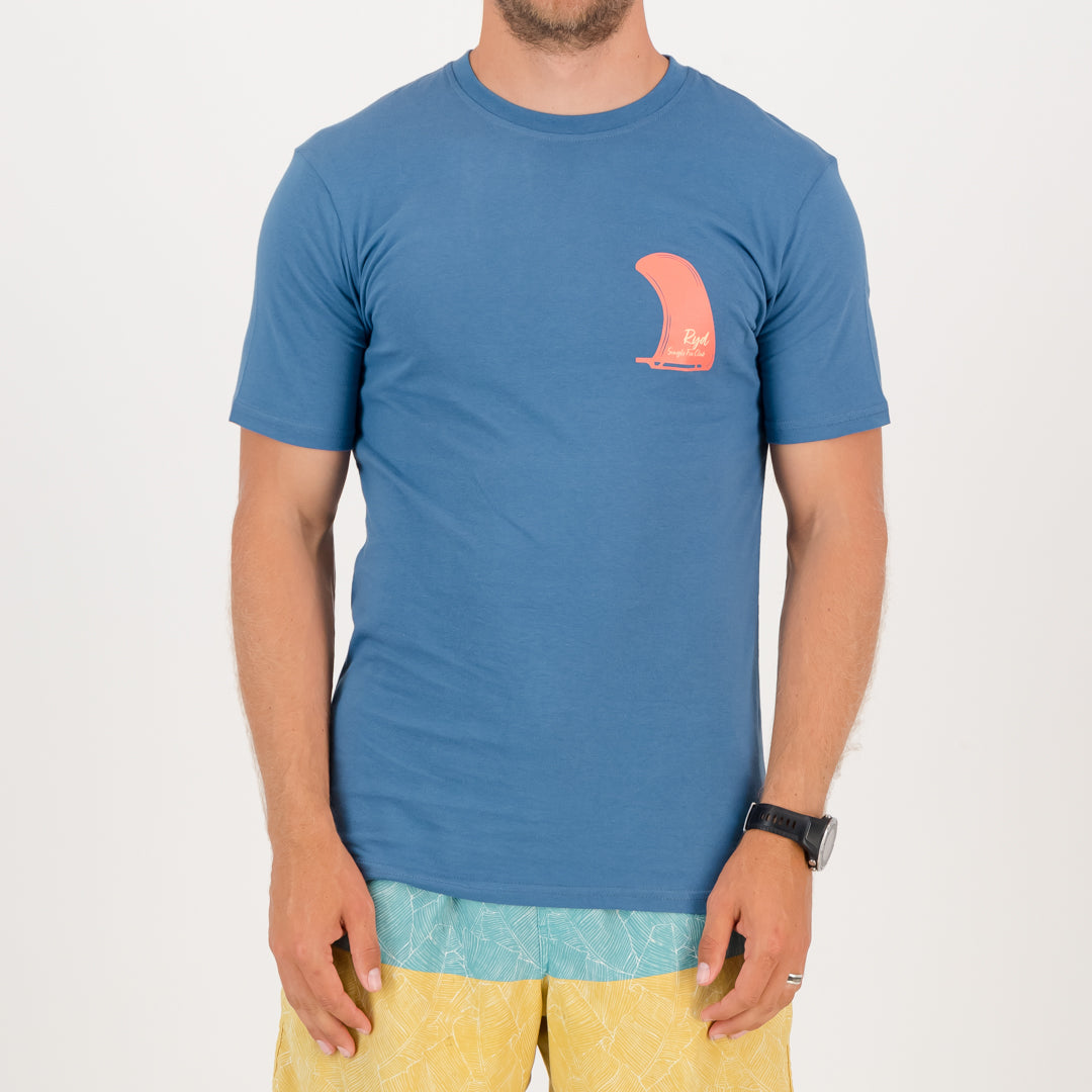 RYD T-Shirt - Mens - Single Fin - Ocean Blue