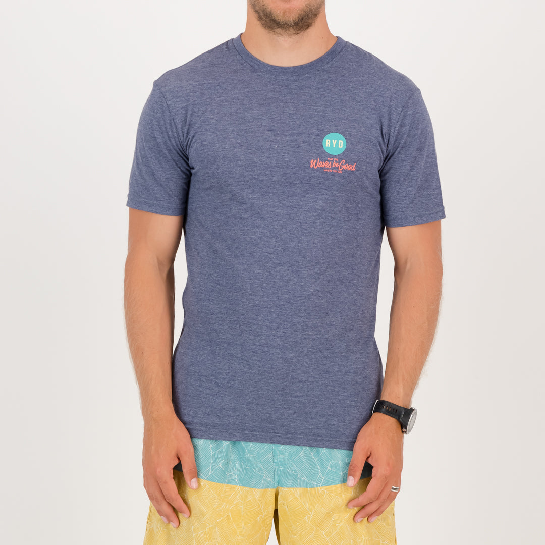 RYD T-Shirt - Mens - Smile Infectious - Navy Melange