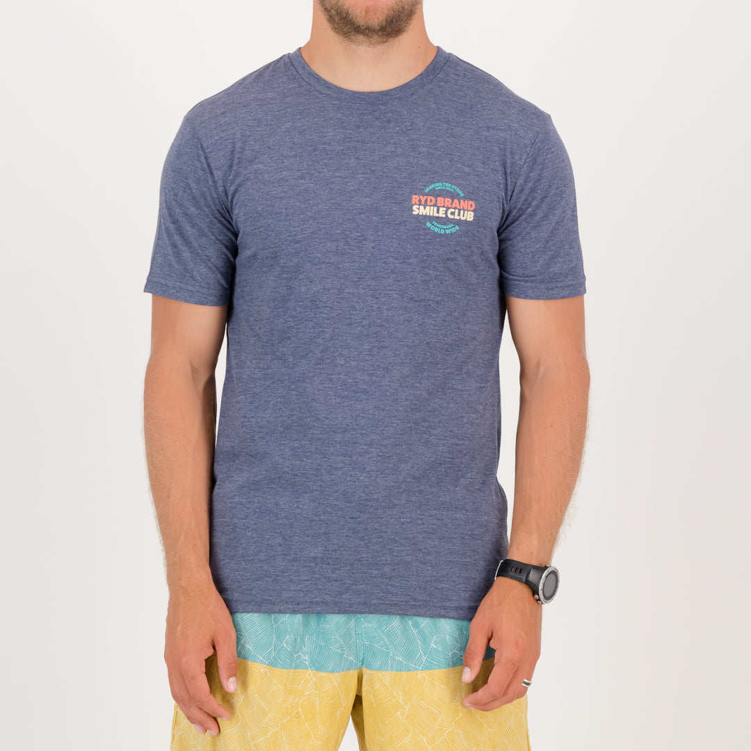 RYD T-Shirt - Mens - Smile Club - Navy Melange