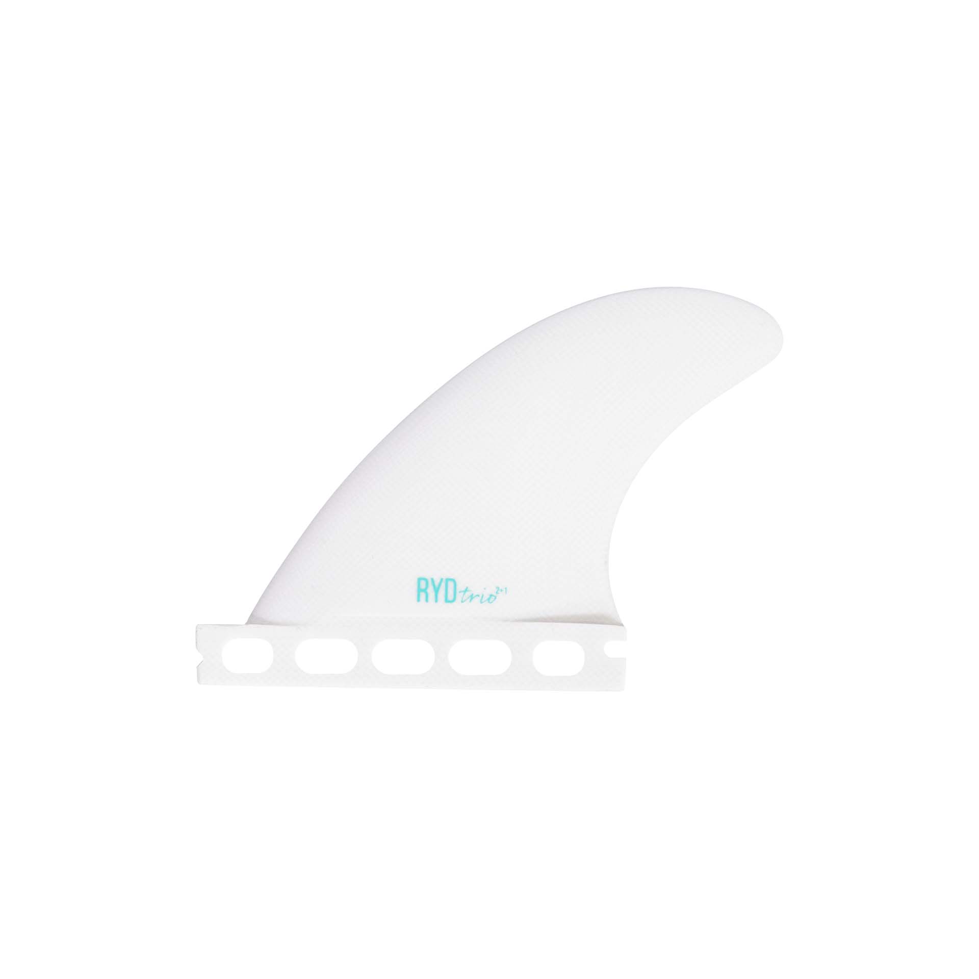 Trio Longboard Side fins-Glass White