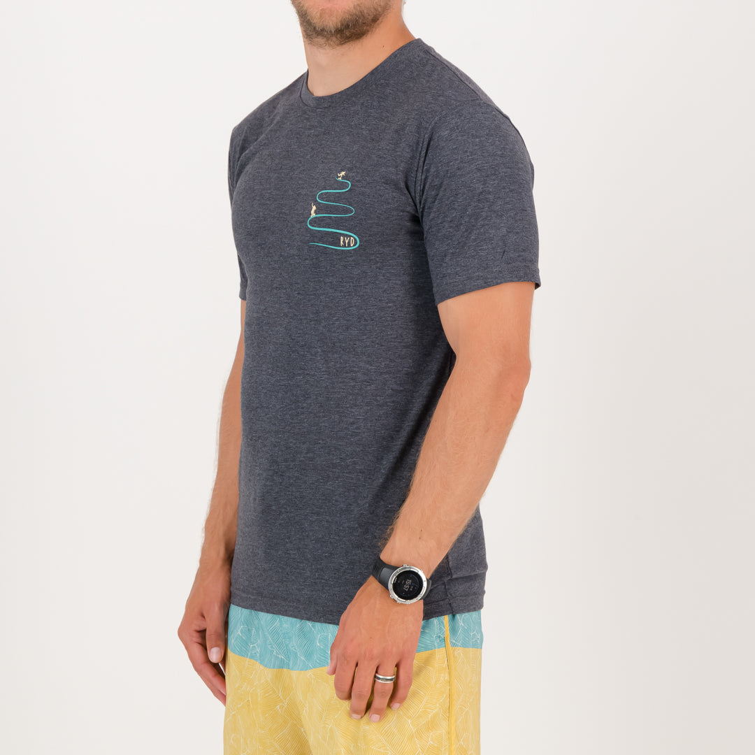RYD T-Shirt - Mens - Hill Cruise - Charcoal Melange