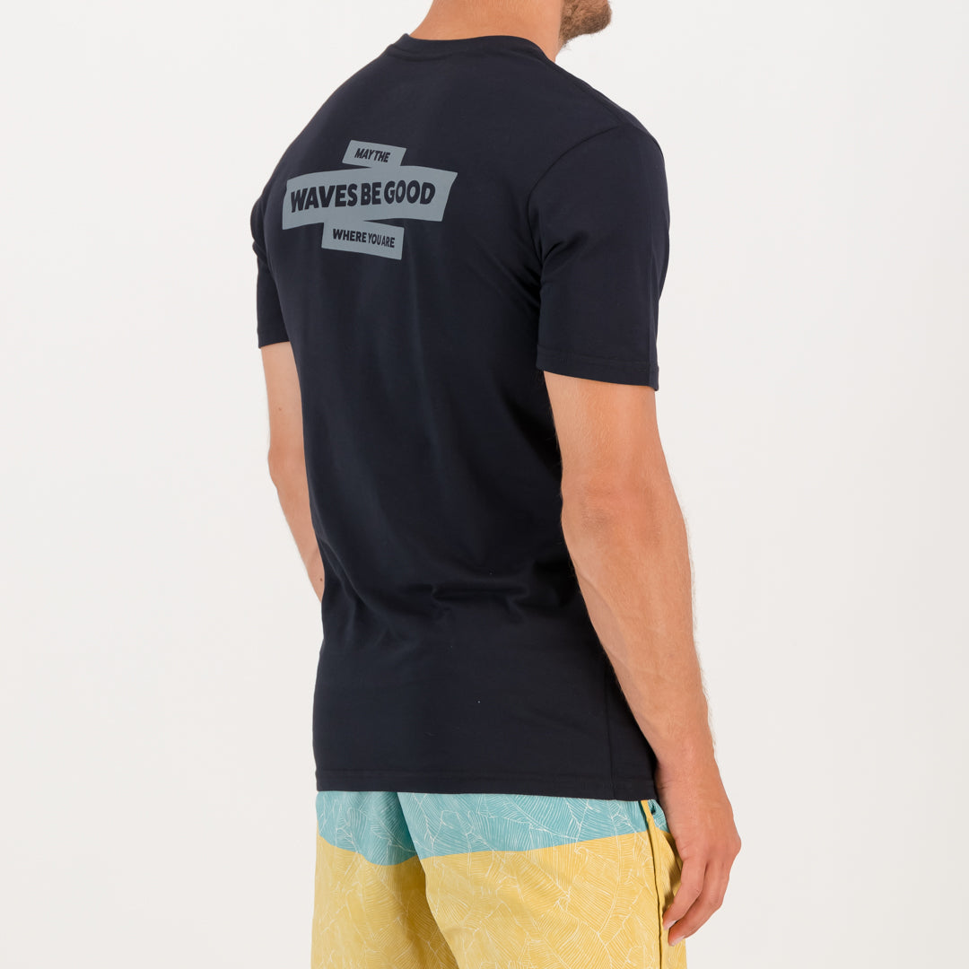 RYD T-Shirt - Mens - Waves Be Good - Black