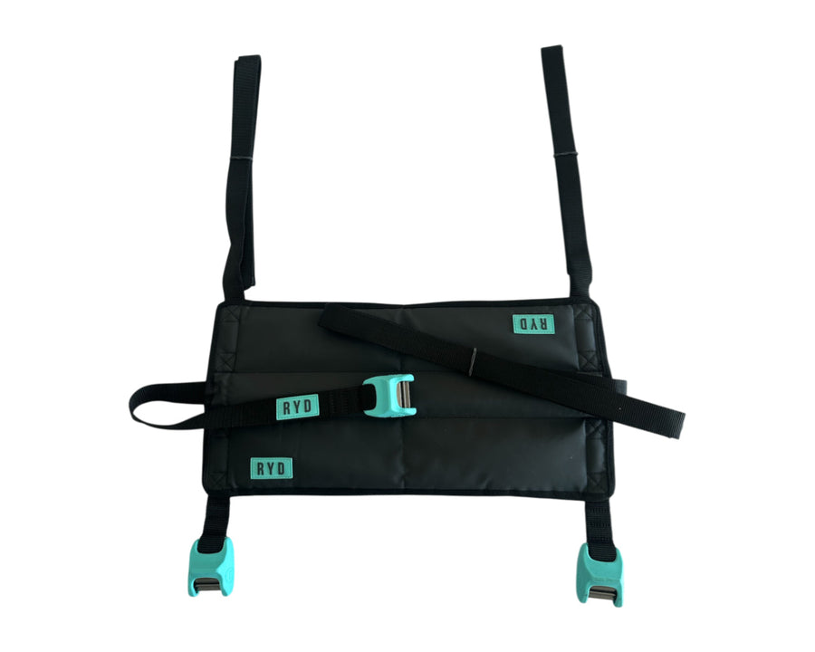 RYD Black tailgate cover protecting a car boot edge while loading gear