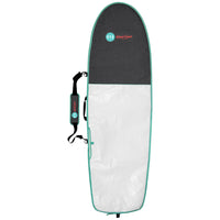 RYD Alt Range Simple board cover, White/Aqua — front view