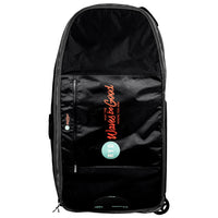Black/Grey RYD Bodyboard Range Explore board bag — front view showing the branded logo panel