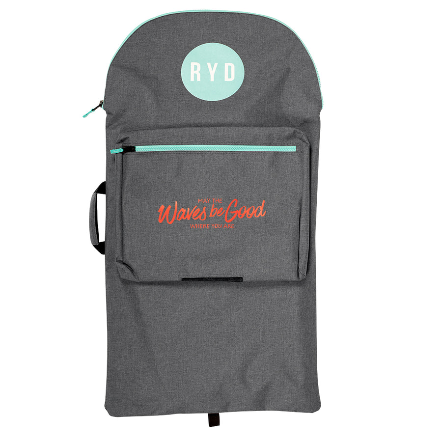 Grey RYD Bodyboard Range Simple board bag — front view