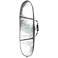 RYD Layback Range Explore board cover, Black/Grey — back view showing the reflective heat-shield lining