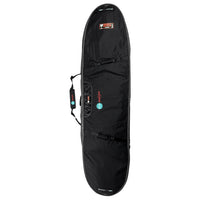RYD Layback Range Explore board cover, Black/Grey — front view showing the branded logo side