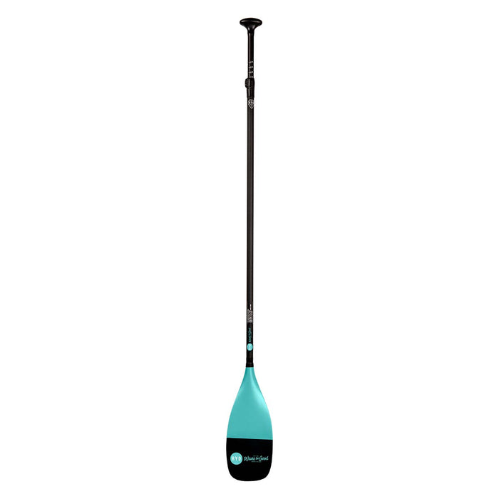 RYD Carbon adjustable SUP paddle, Black/Aqua