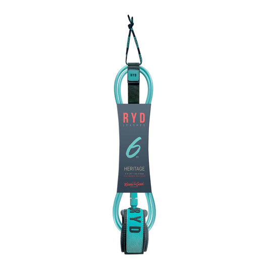 RYD Heritage Surf Leash — Aqua