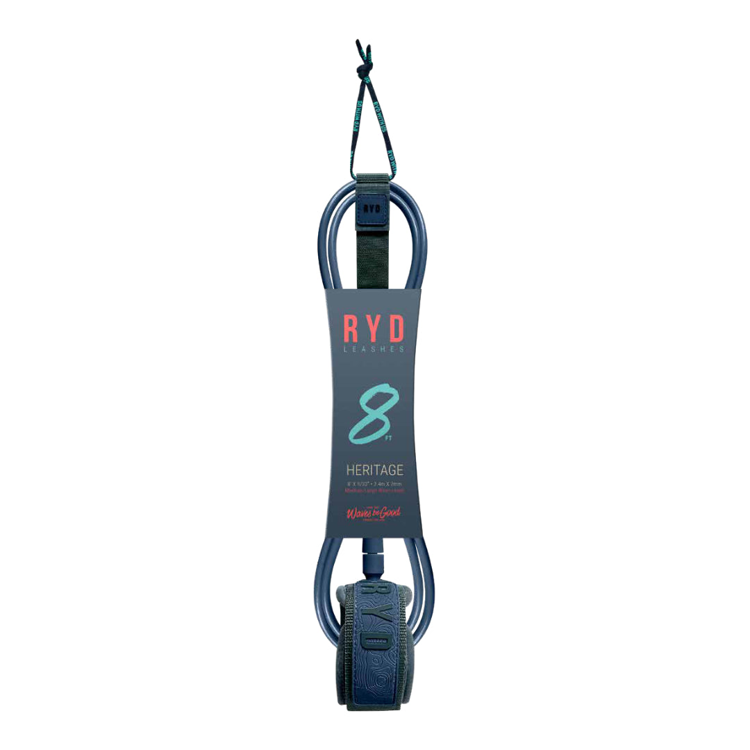 RYD Heritage Surf Leash — Navy