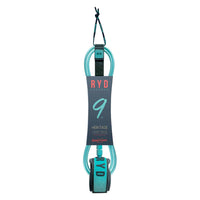 RYD Heritage Longboard Leash — Aqua