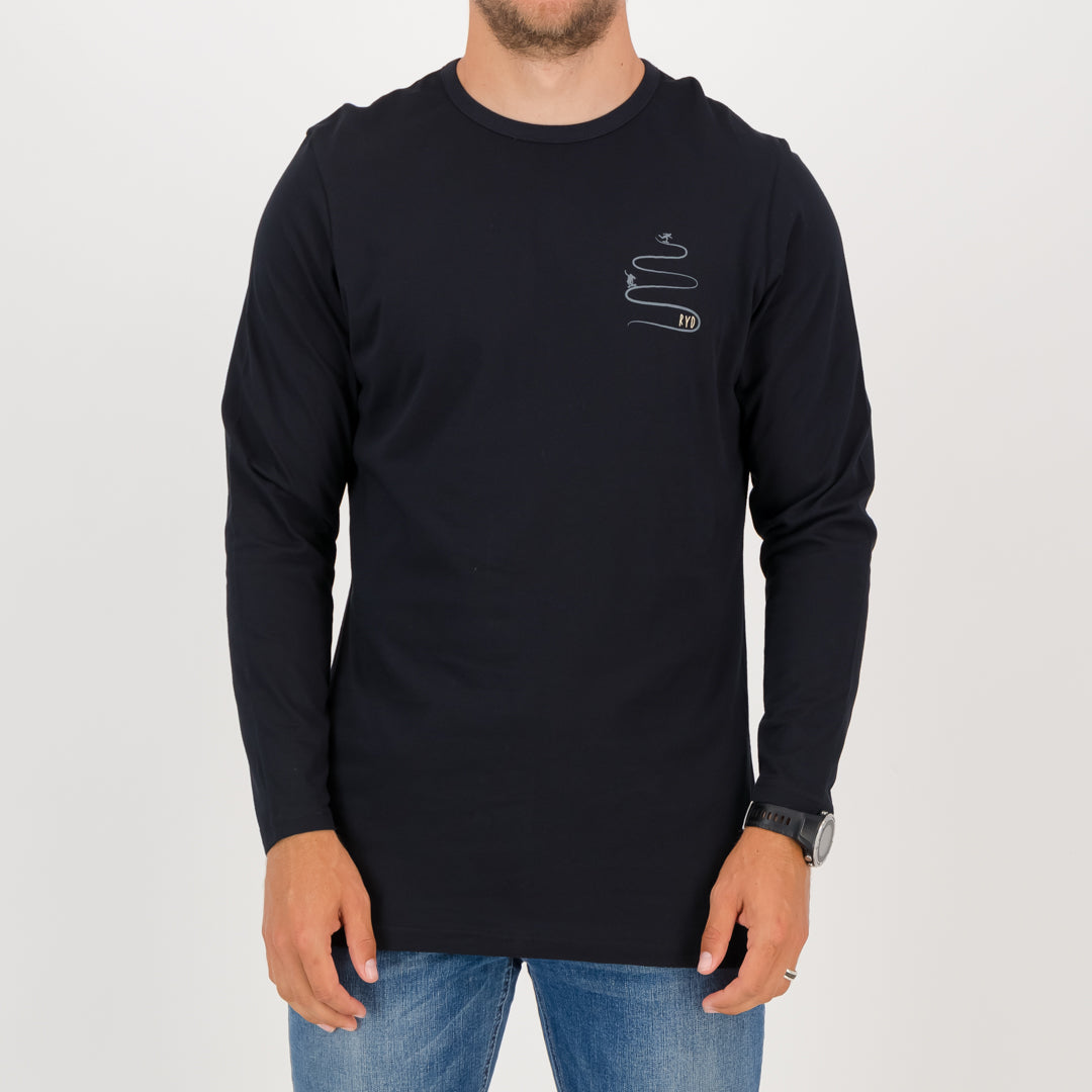 RYD T-Shirt - Mens - Longsleeve Hill Cruise - Black