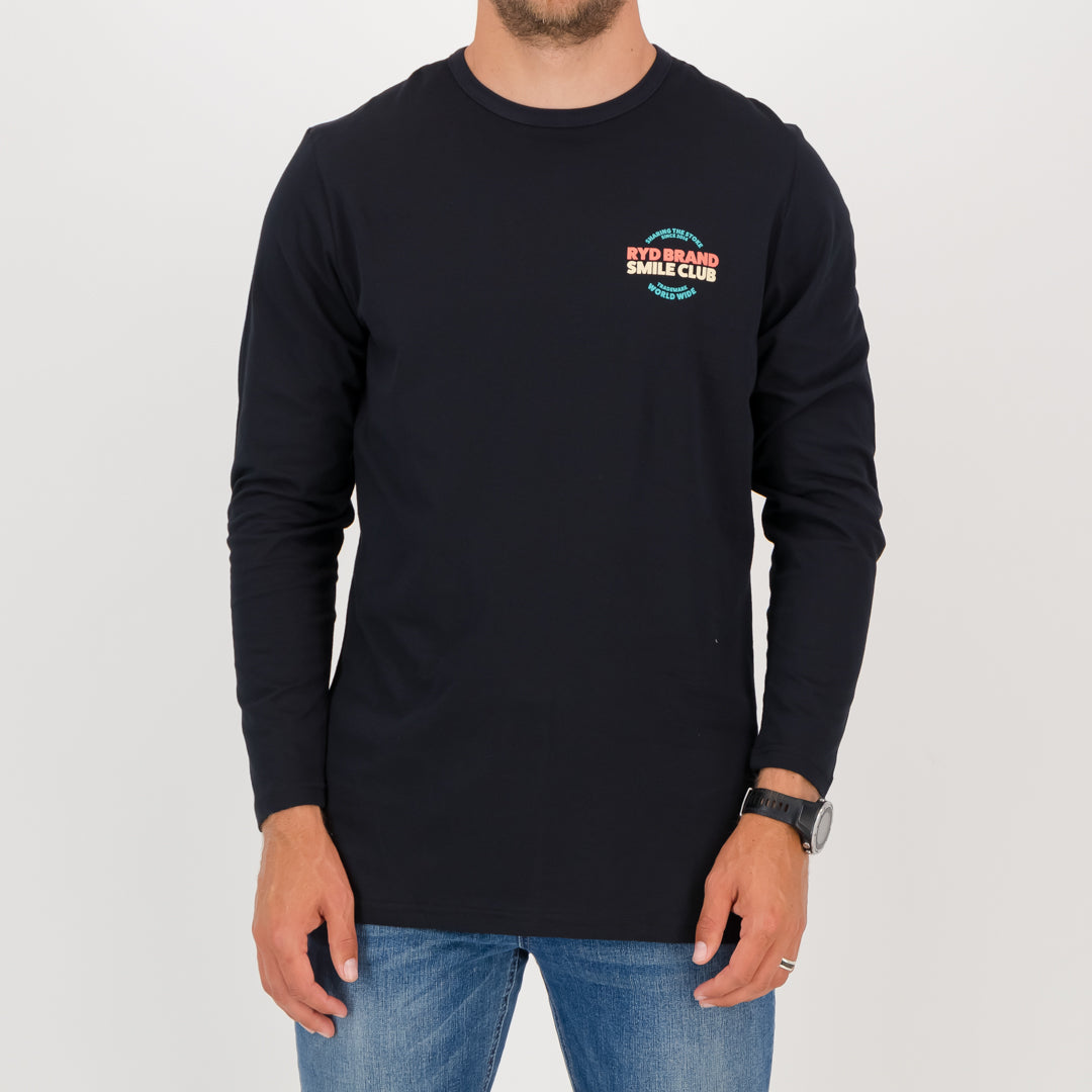 RYD T-Shirt - Mens - Longsleeve smile club - black