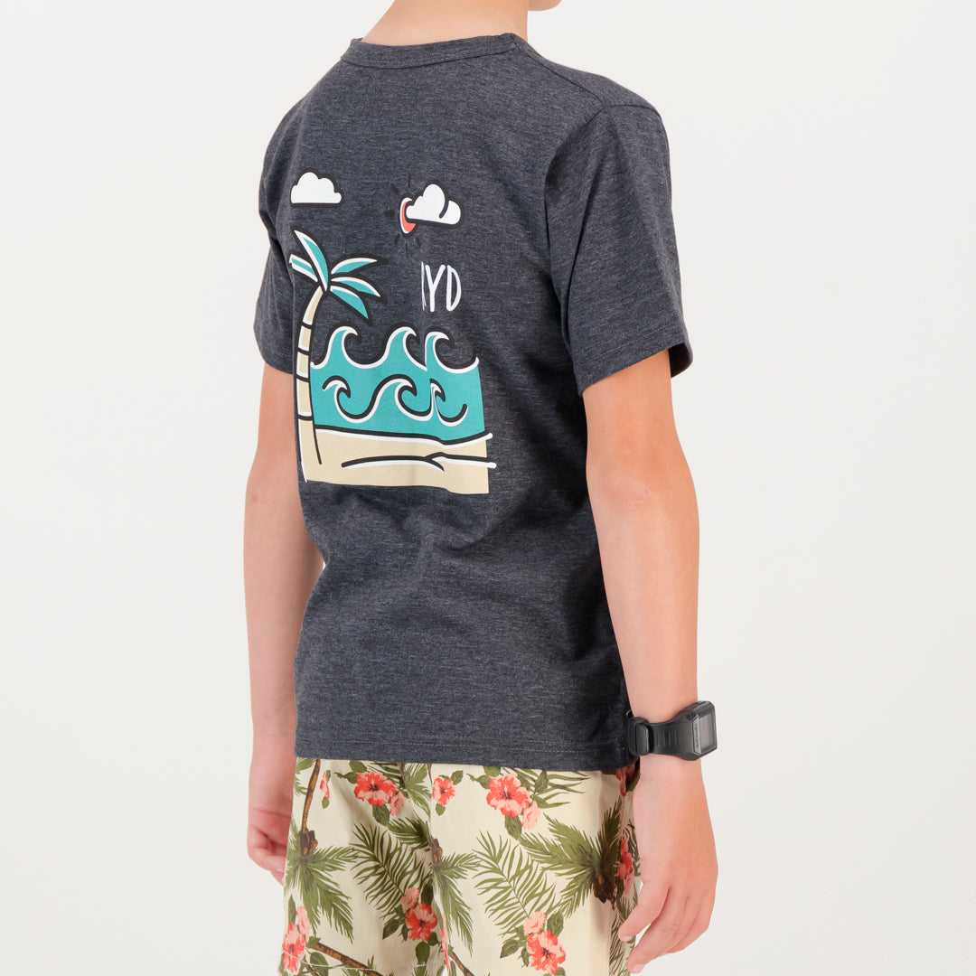 RYD T-Shirt - Kids - Beach - Charcoal Melange