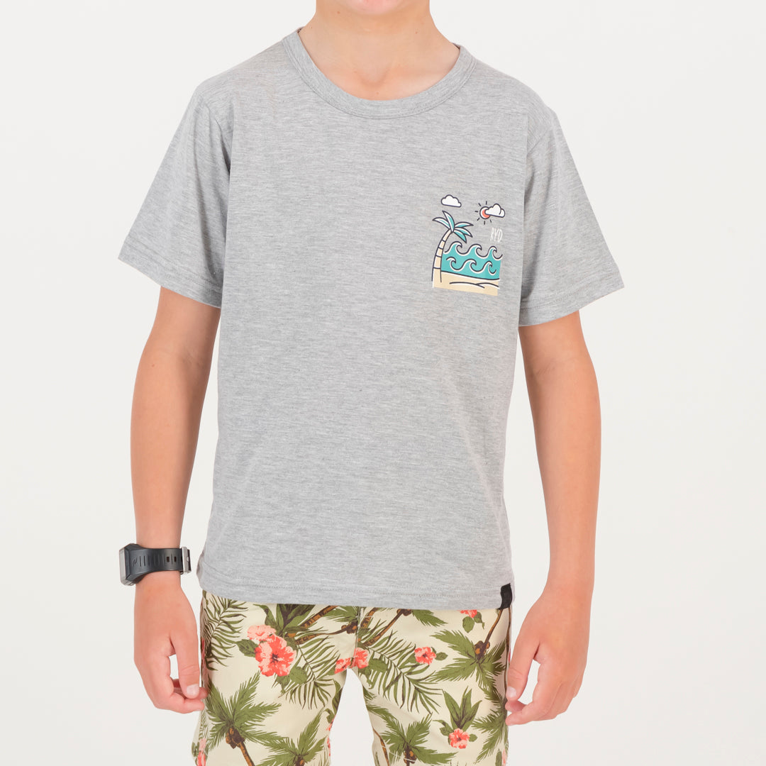 RYD T-Shirt - Kids - Beach - Grey Melange