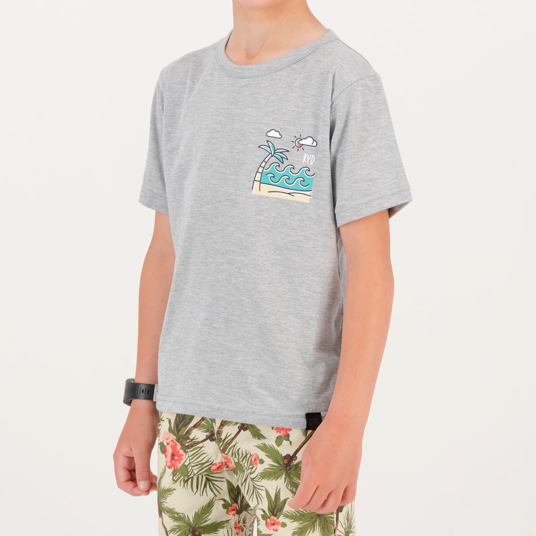 RYD T-Shirt - Kids - Beach - Grey Melange