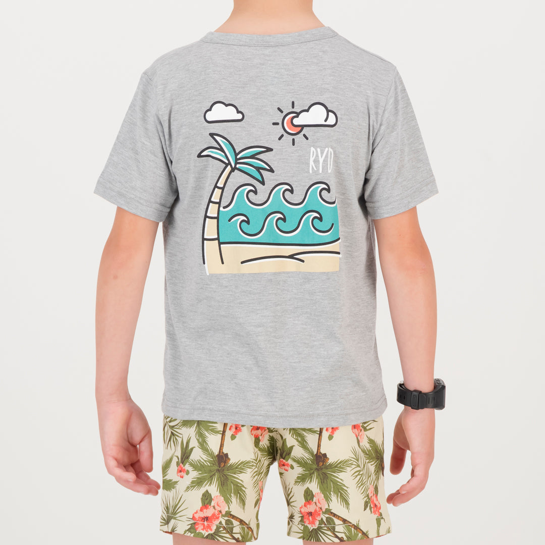 RYD T-Shirt - Kids - Beach - Grey Melange