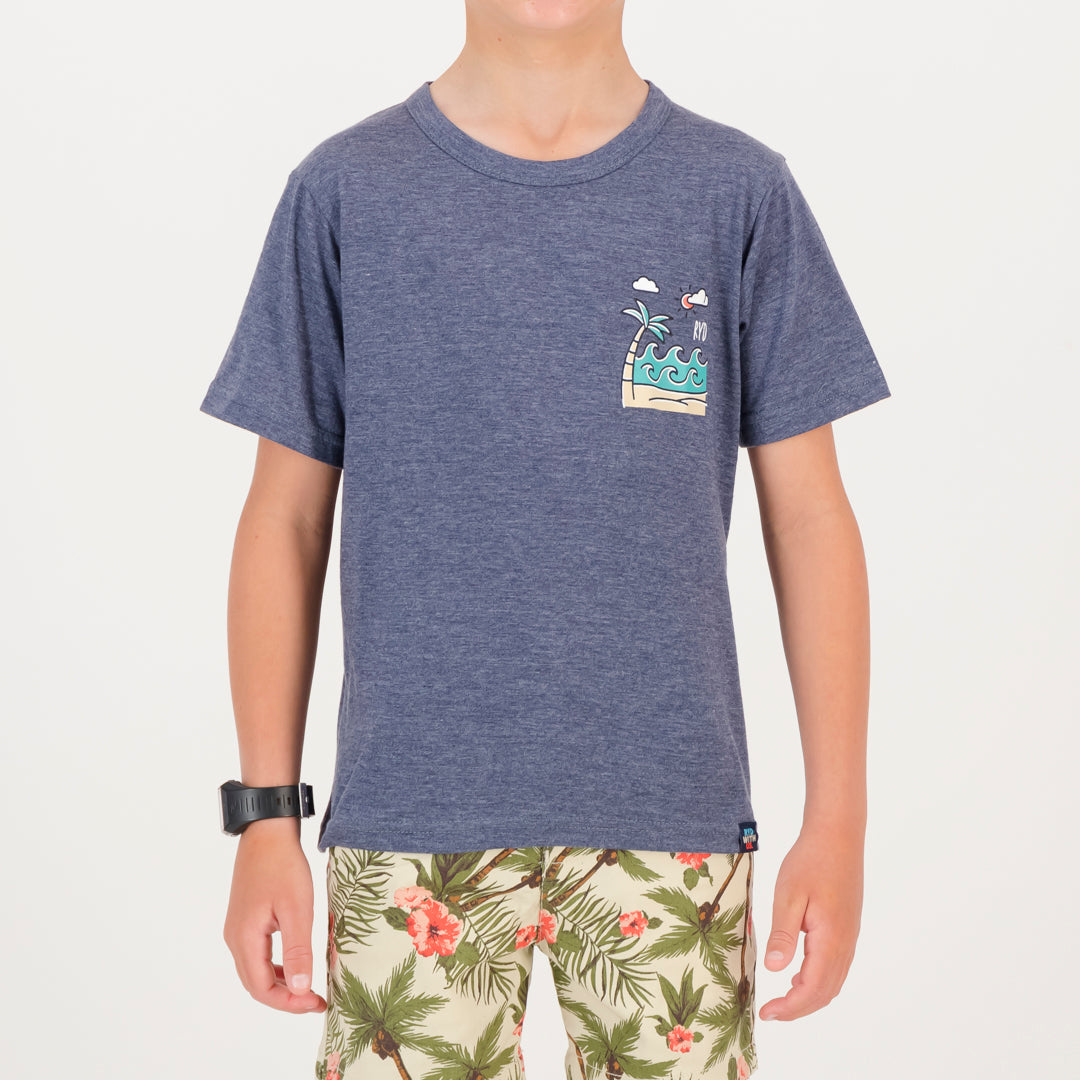 RYD T-Shirt - Kids - Beach - Navy Melange
