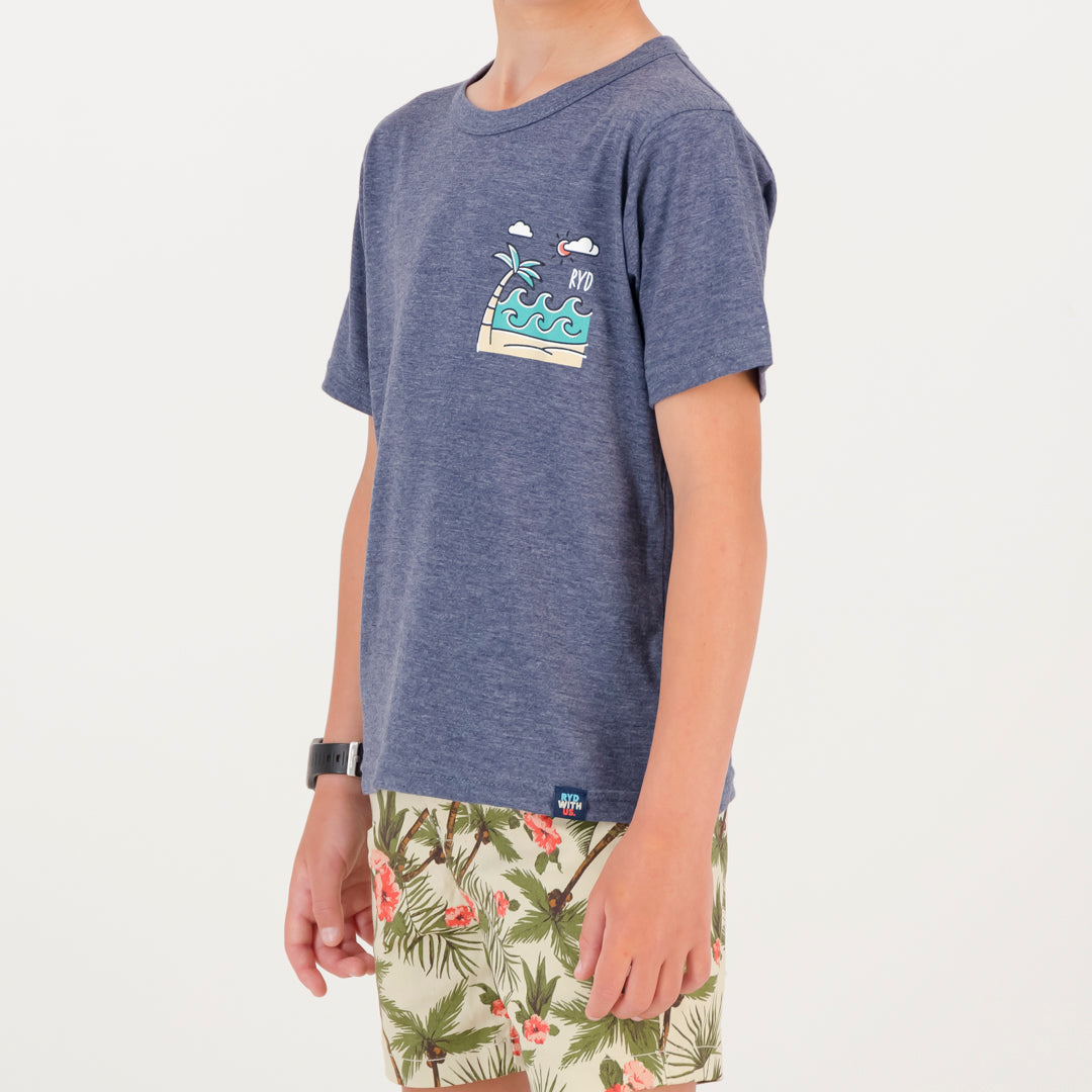 RYD T-Shirt - Kids - Beach - Navy Melange