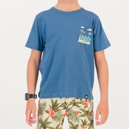 RYD T-Shirt - Kids - Beach - Ocean Blue