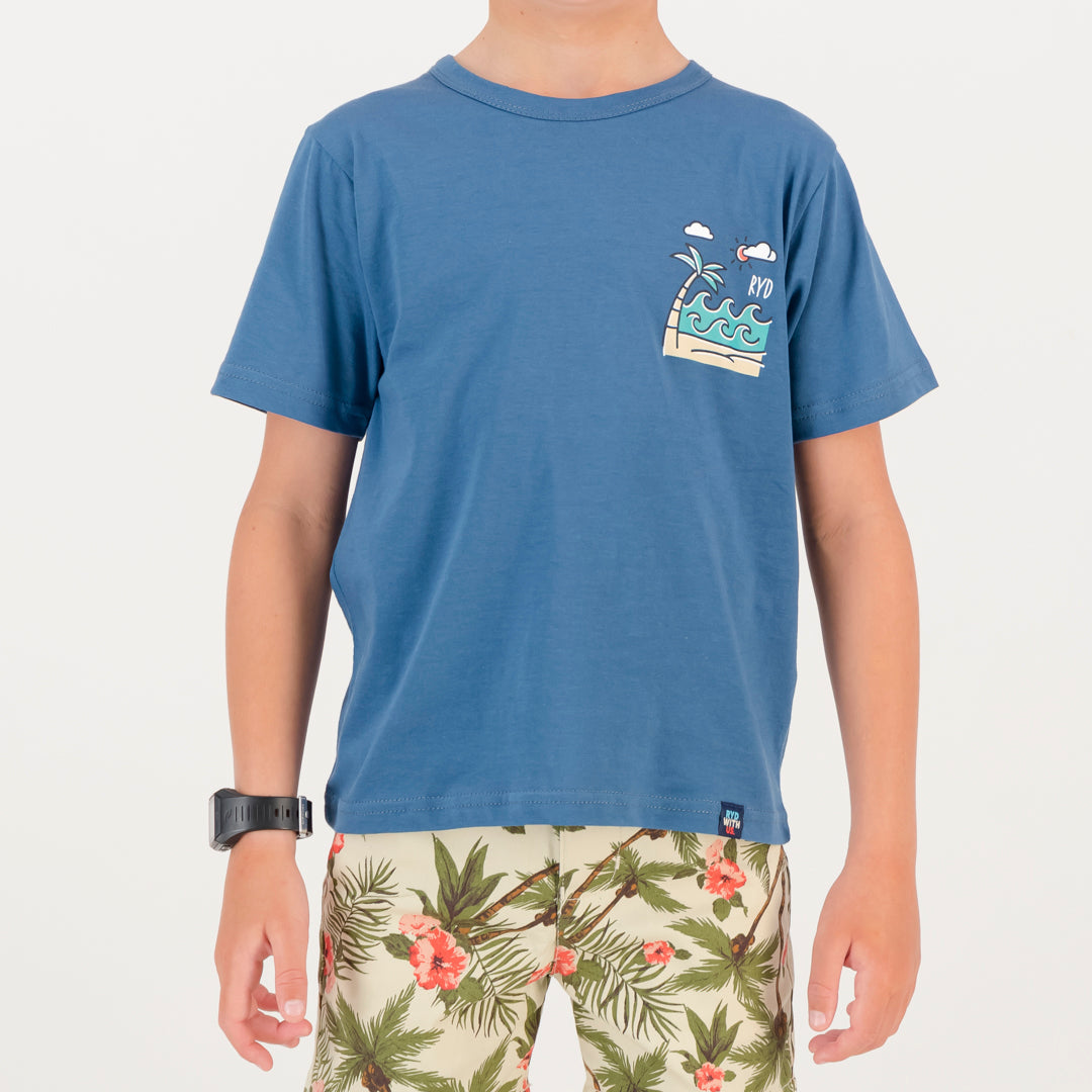 RYD T-Shirt - Kids - Beach - Ocean Blue