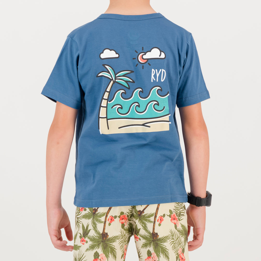 RYD T-Shirt - Kids - Beach - Ocean Blue