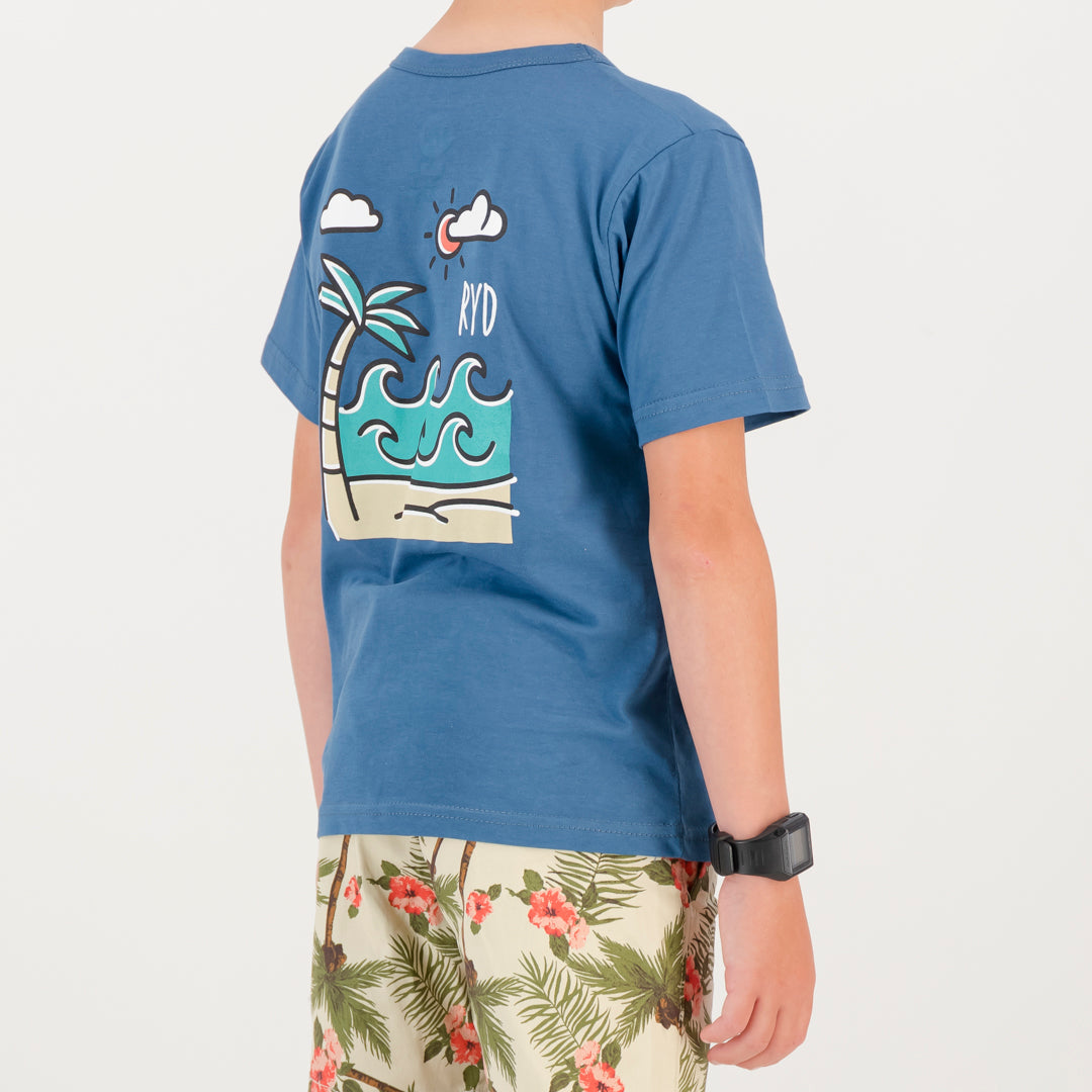 RYD T-Shirt - Kids - Beach - Ocean Blue