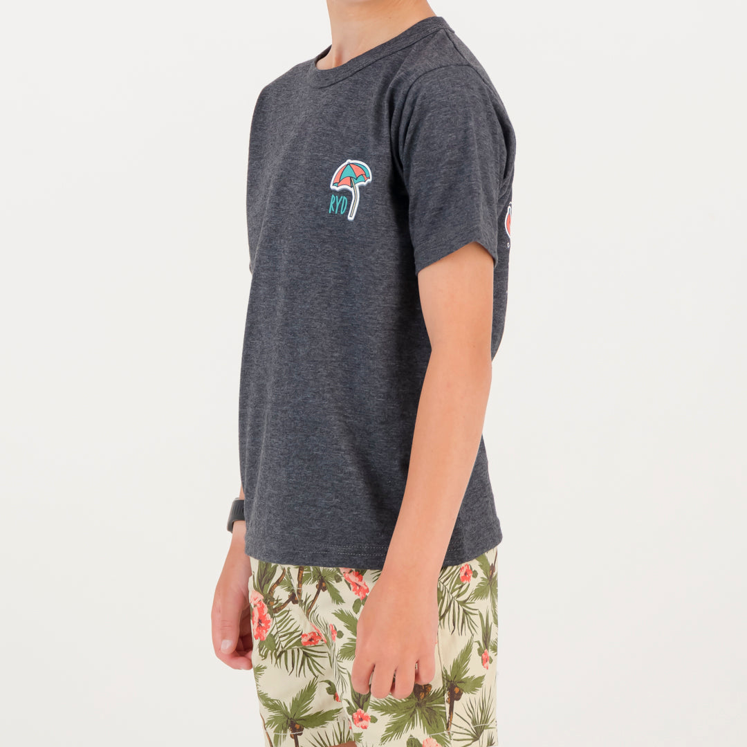 RYD T-Shirt - Kids - Beach Party - Charcoal Melange