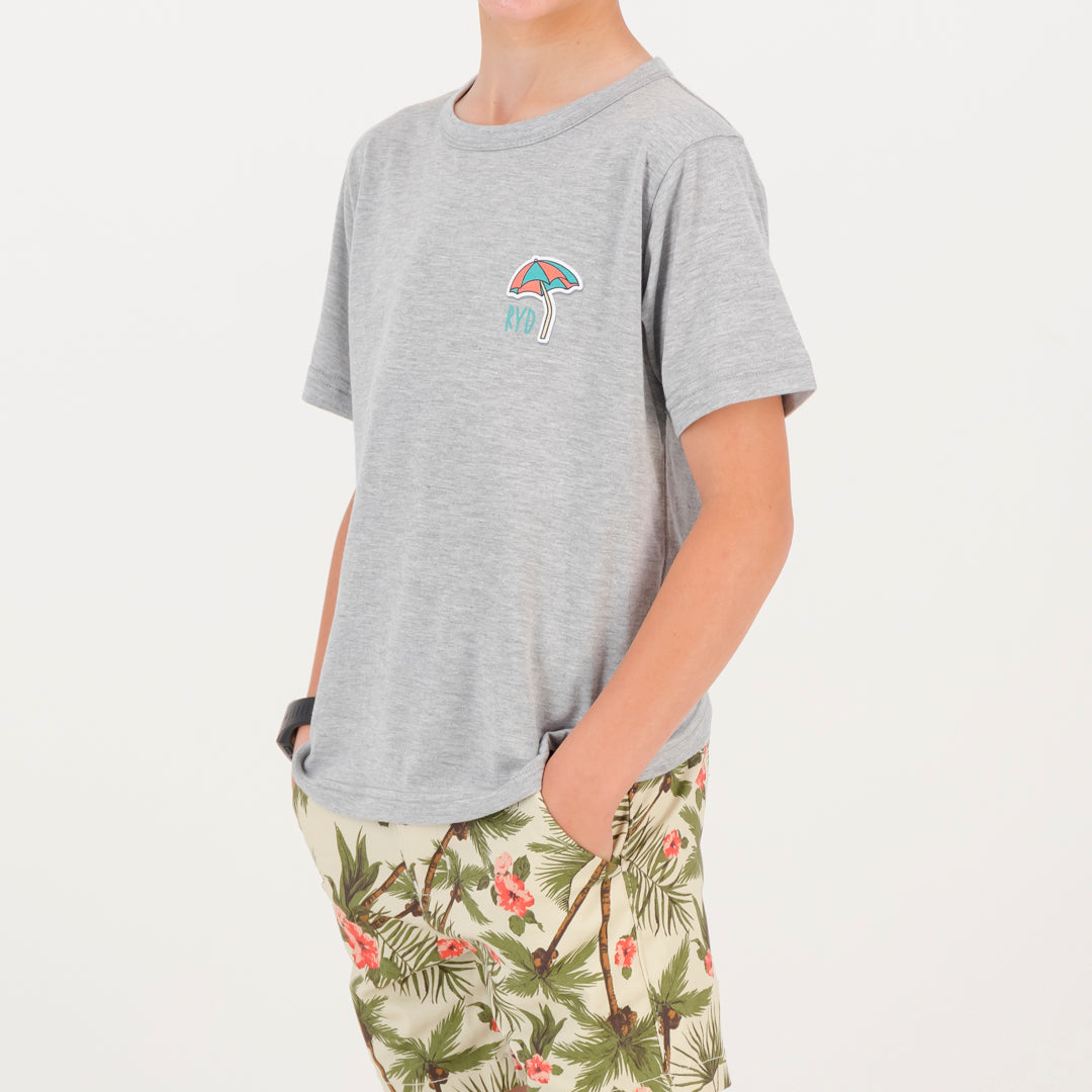 RYD T-Shirt - Kids - Beach Party - Grey Melange