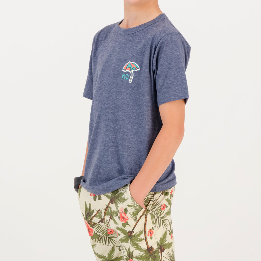 RYD T-Shirt - Kids - Beach Party - Navy Melange