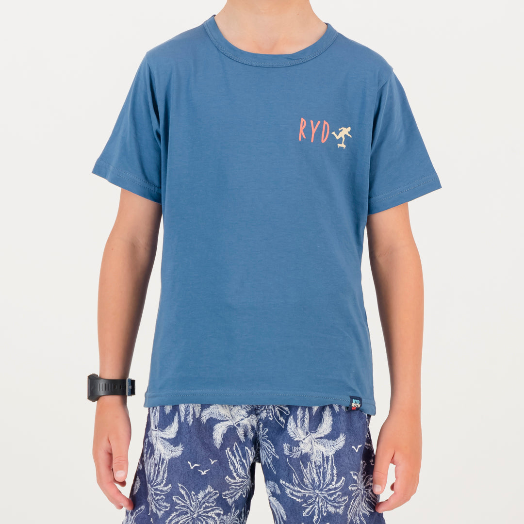 RYD T-Shirt - Kids - Hill Cruise - Ocean Blue