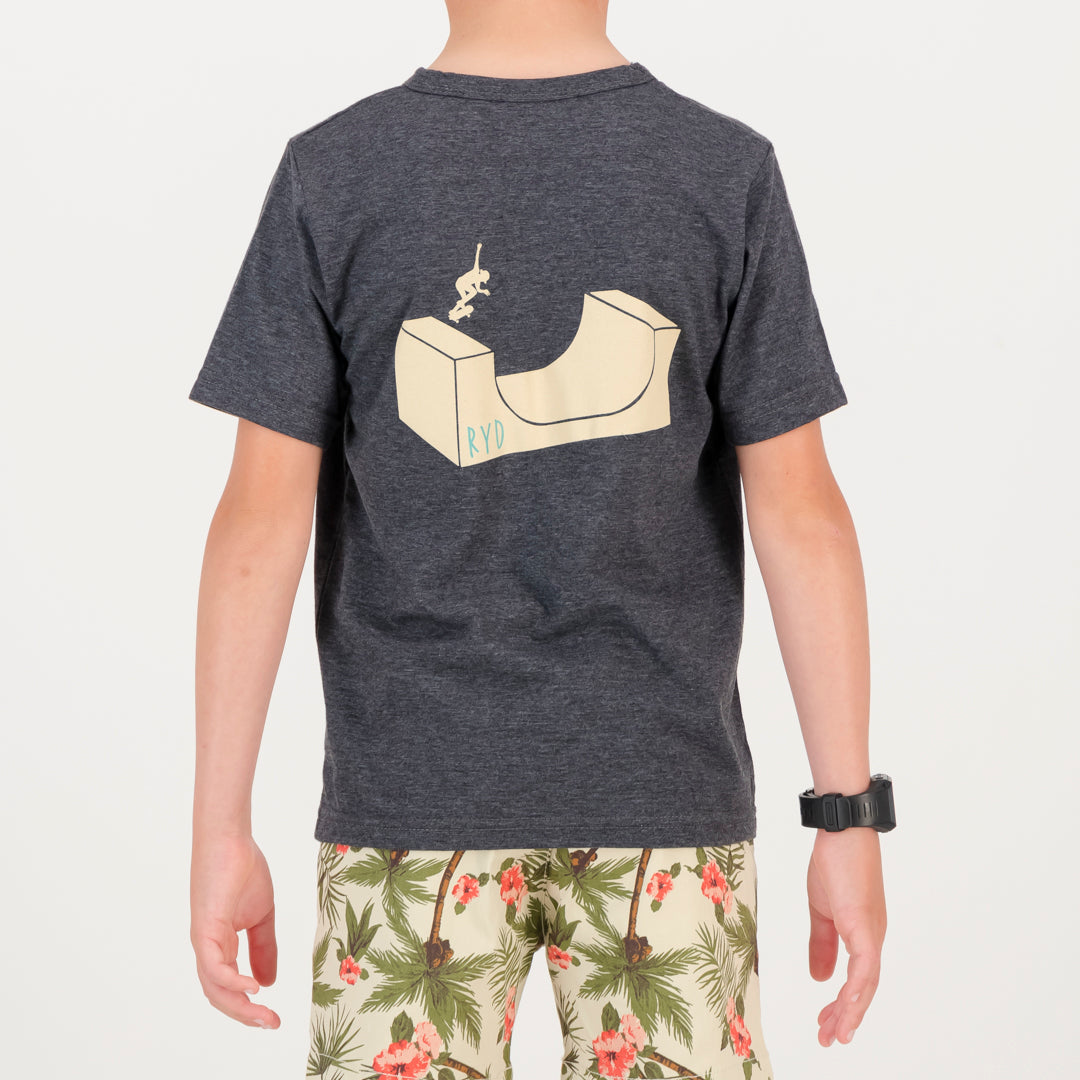 RYD T-Shirt - Kids - Mini Ramp - Charcoal Melange