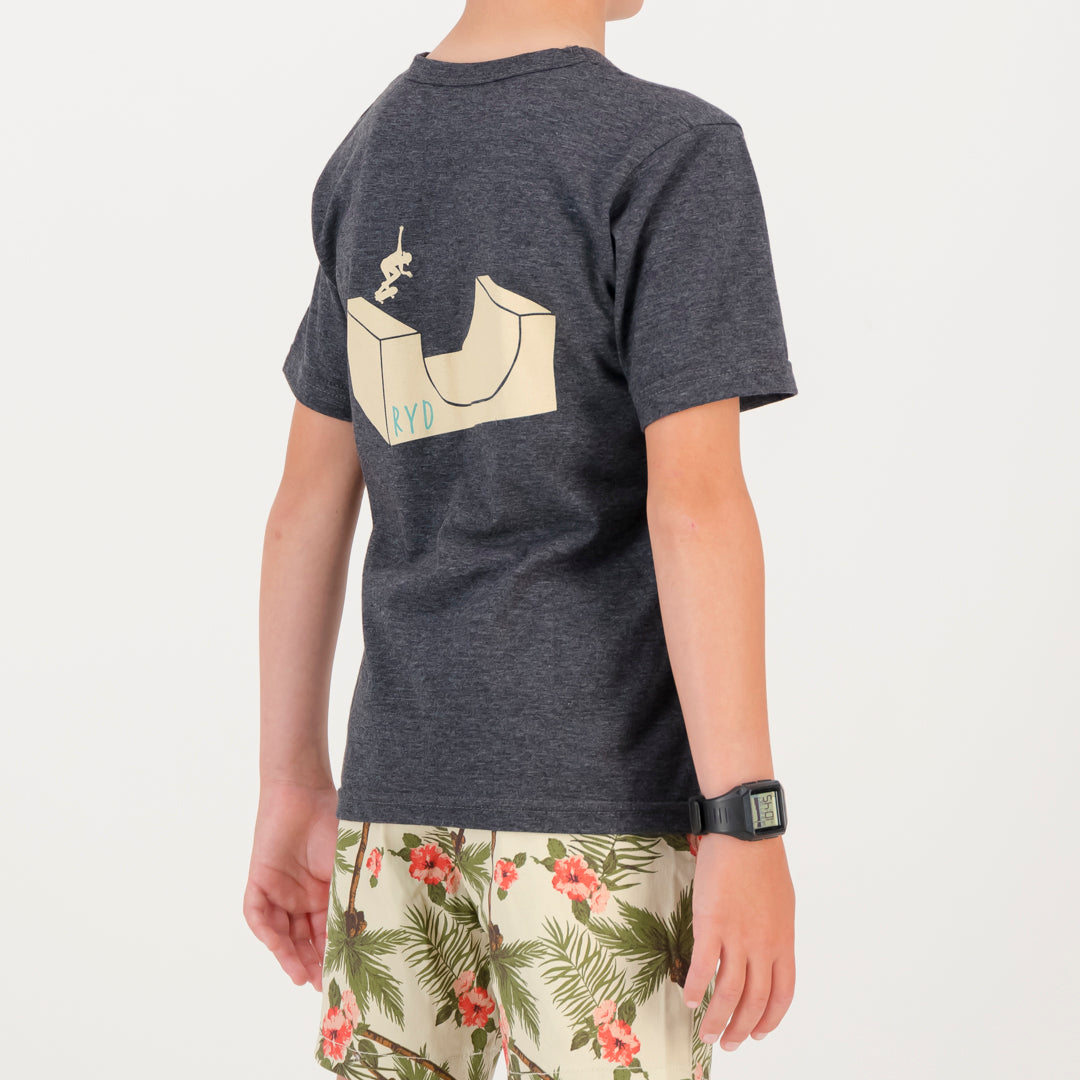 RYD T-Shirt - Kids - Mini Ramp - Charcoal Melange