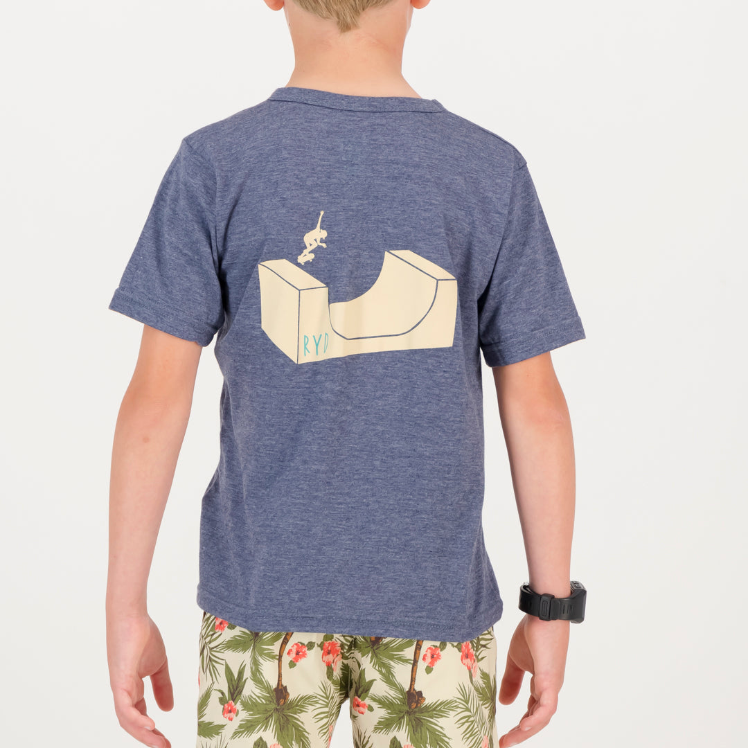 RYD T-Shirt - Kids - Mini Ramp - Navy Melange