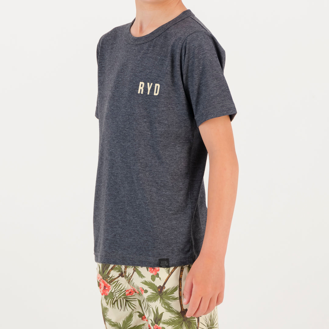 RYD T-Shirt - Kids - Quiver - Charcoal Melange
