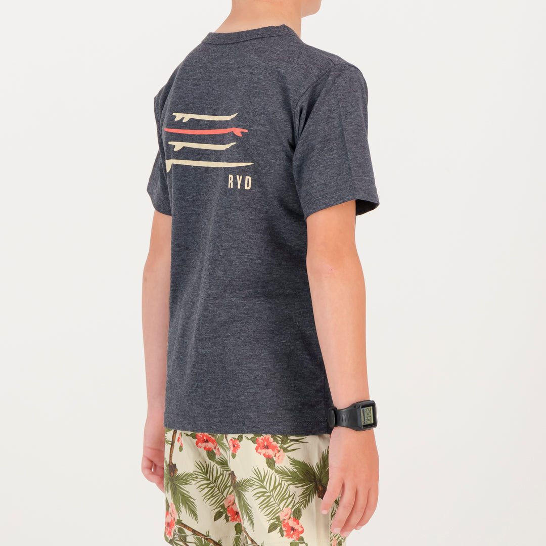 RYD T-Shirt - Kids - Quiver - Charcoal Melange