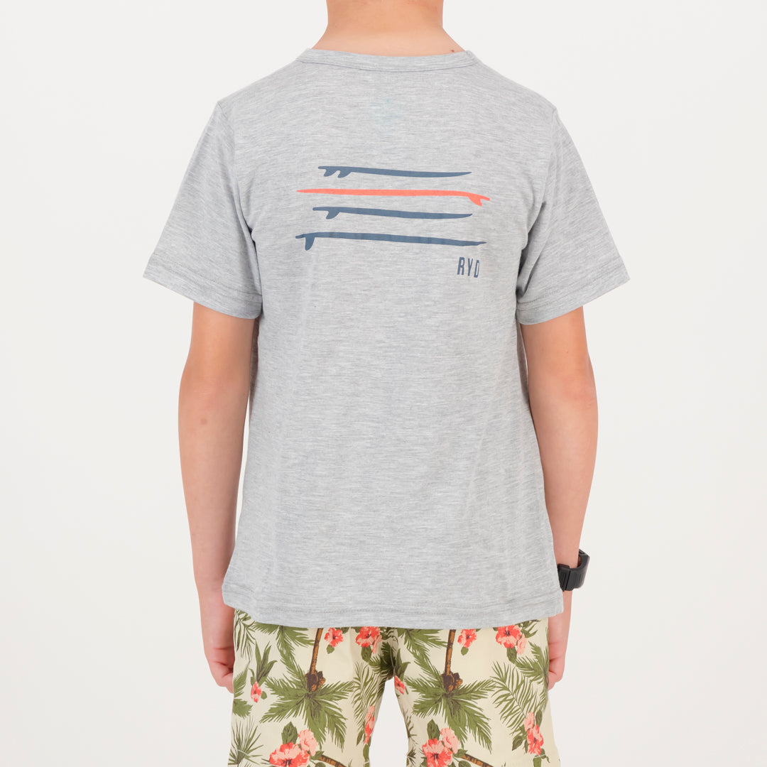RYD T-Shirt - Kids - Quiver - Grey Melange