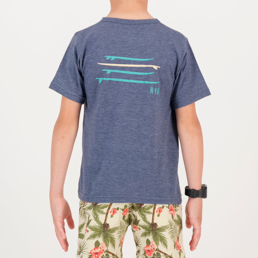 RYD T-Shirt - Kids - Quiver - Navy Melange