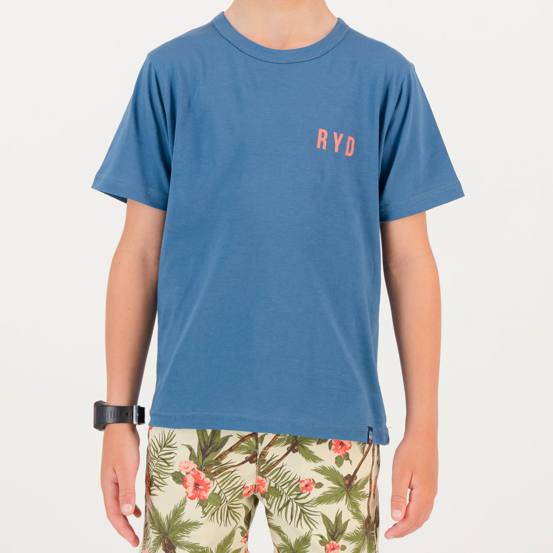 RYD T-Shirt - Kids - Quiver - Ocean Blue