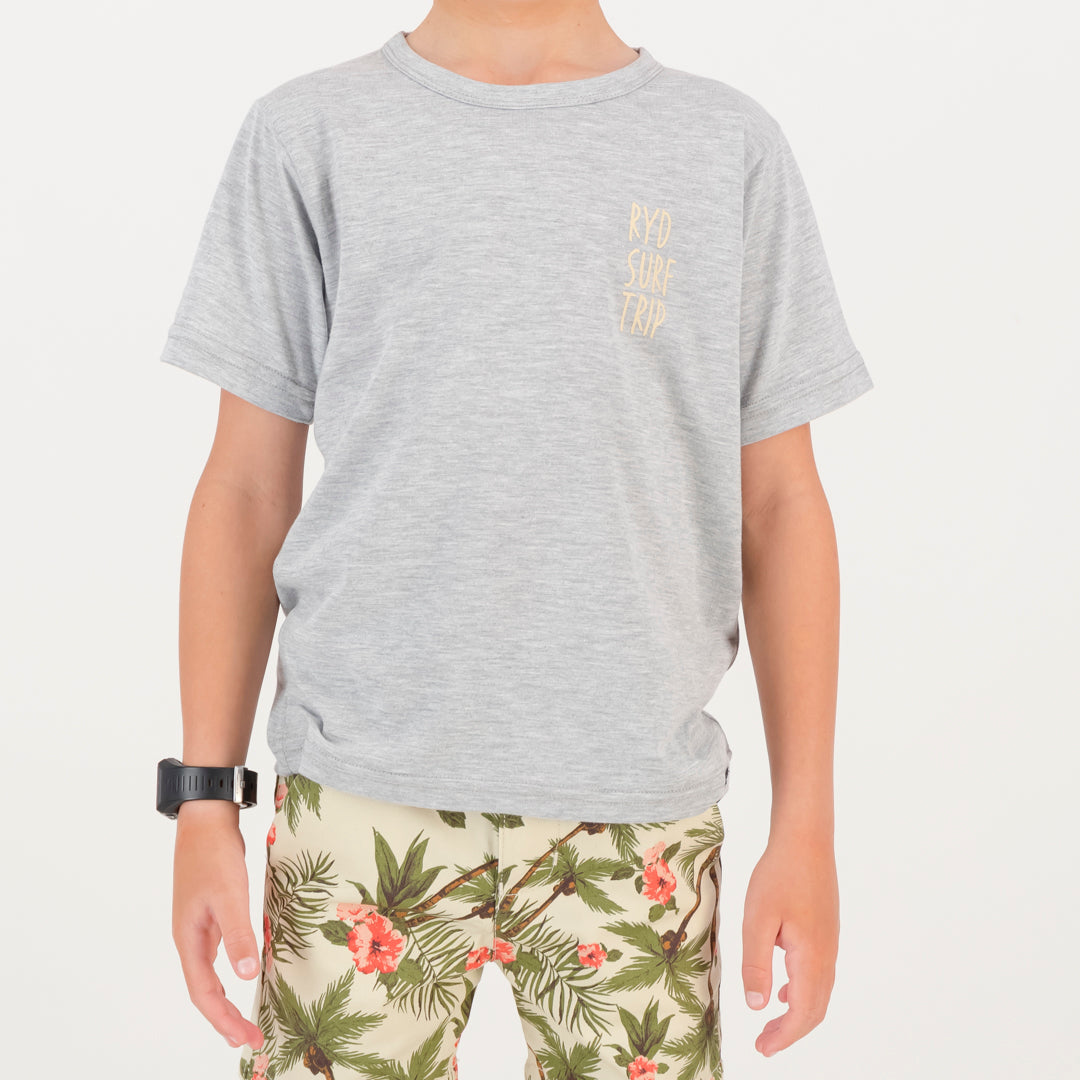 RYD T-Shirt - Kids - Surf Trip - Grey Melange