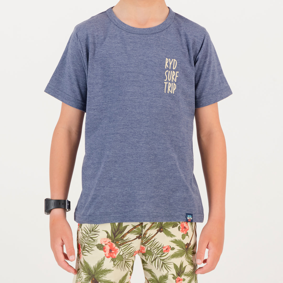 RYD T-Shirt - Kids - Surf Trip - Navy Melange