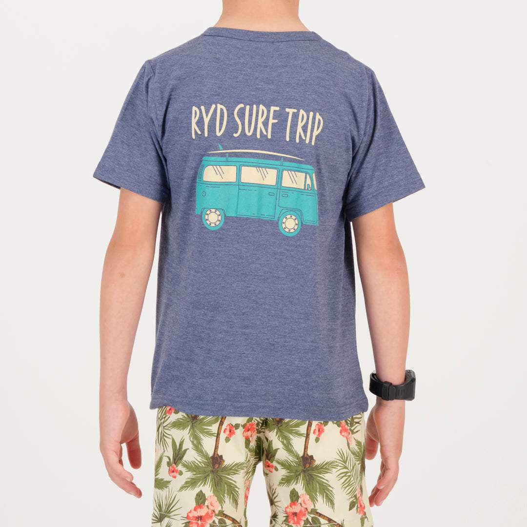 RYD T-Shirt - Kids - Surf Trip - Navy Melange