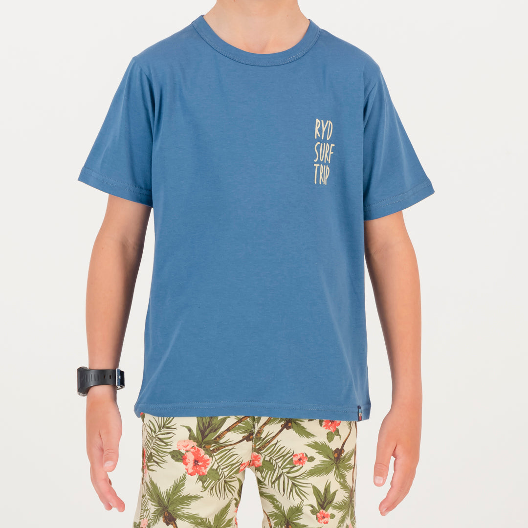 RYD T-Shirt - Kids - Surf Trip - Ocean Blue