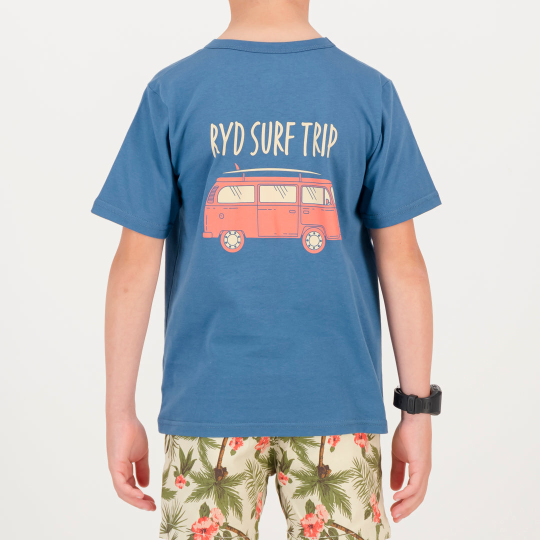 RYD T-Shirt - Kids - Surf Trip - Ocean Blue